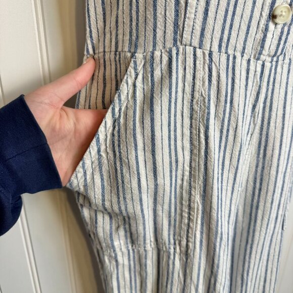 Old Navy linen blend cami jumpsuit striped size small C2 - Picture 4 of 7